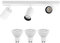 KYOTECH Deckenstrahler LED Weiß Deckenleuchte 3 Flammig 350°Schwenkbar GU10 Deckenlampe mit 5W 400LM GU10 Spots, Modern Deckenspot Flurlampe für Küche Wohnzimmer Schlafzimmer