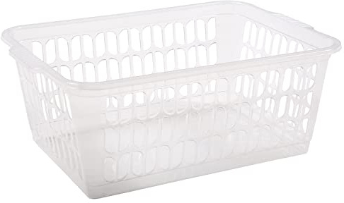 24x Aufbewahrungskorb klein transparent 29x20 Körbchen Bad Korb zimmer