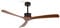 CREATE / WIND LARGE DC/Ventilatore da soffitto XL, con motore DC nero, con pale in legno scuro/Silenzioso, 2 altezze, timer