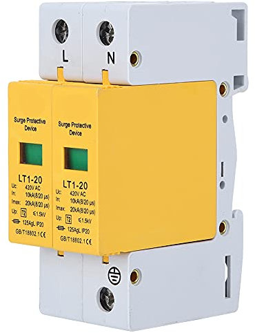 Dispositif de Protection Monté sur Rail DIN Parafoudre Parafoudre Appareils Modulaires Anti-tonnerre 2P LT1-20 20ka