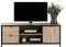 Racking Solutions TV Stand Unit - Light Oak Finish With Matt Black Metal Frame 450mm H x 1240mm W x 390mm D
