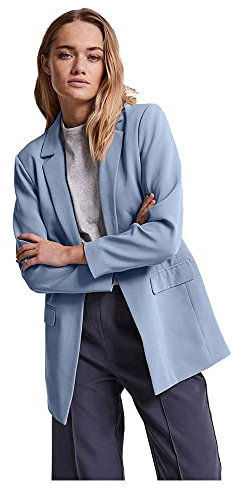 PIECES Pcbozzy Ls Loose Blazer Noos Bc, Blazer Mujer, Azul (Kentucky Blue), XS