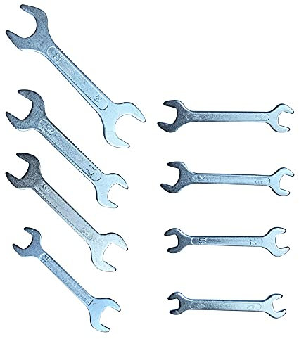 Lotatheta Double Ended 8 mm thru 19mm Cone Wrench Bicycle Tool Kit Spanner Bike Cycling Multi Set (8 pcs)