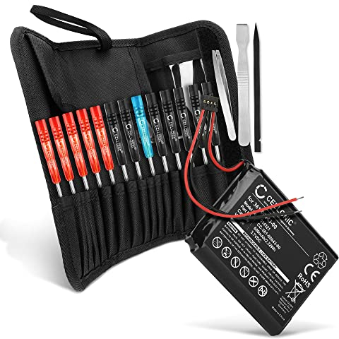 CELLONIC, Akku Navi kompatibel mit Garmin Edge 520, Edge 820, Edge 500 (600mAh, 3.7V) + Werkzeug-Set 23tlg