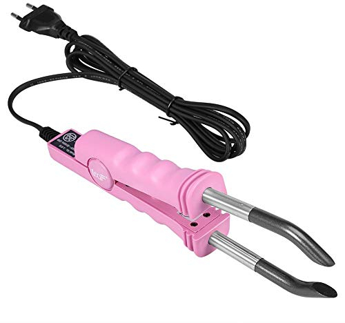 Appareil Extension Cheveux, Pince Chauffante pour Extension De Cheveux, Connecteur de Cheveux, Température Constante Fer à Repasser pour Extensions De Cheveux(Rose)