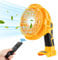 YEX-BUR Outdoor Camping Ventilator mit LED Licht für Dewalt 18v 20v Li-Ionen-Akku, Tragbarer Akku Ventilator mit USB-Aufladung für Stromausfällen, Camping, Wartung