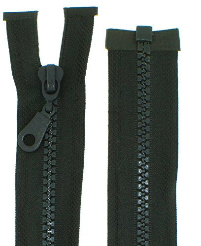 Reißverschlüsse Kunststoff Plastik Reißverschluss grob 5mm teilbar (75 cm, khaki)