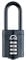 Squire Heavy Duty Padlock (CP50BLACK/2.5)-Toughest Steel 2.5 Extra Long Shackle-4 Wheel 50mm Wide Combination Padlock (Black)-Alloy Steel for Corrosion Resistance-Weatherproof