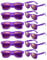 Dwenarry Vintage Sonnenbrille Party Retro Sonnenbrillen Set Lustige Partybrille Lila Party Brillen Für Damen Herren,12 Stueck