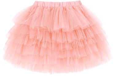 CAMILIFE Gonna Tutu a Strati Principessa Corta Mini per Bambine e Ragazze - Danza Classica Con Elastico in Vita - Costume Accessorio Basic - Rosa Taglia del Produttore 120