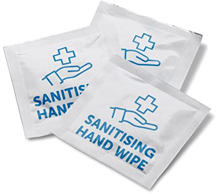1000 x Hand Sanitizing Wipes Individual Sachets Disinfectant Wipes- Antibacterial Hand Towel - Alcohol Free Wipes - Kills Germs- Ideal for Travel