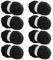 HOMBYS Schwarzes grobes Chenille-Garn zum Häkeln, sperriges, dickes, flauschiges Garn zum Stricken, super sperriges grobes Garn für Handstrickdecken, weiches Plüschgarn, 8 Jumbo-Packungen (27 m, 227 g