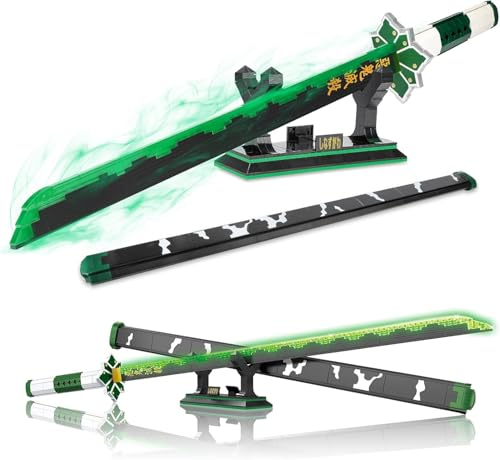 QLT QIAOLETONG Sword 1520 Ideas Schwert Shinazugawa Sanemi Katana,Klemmbausteine Bausteinen Geschenk für Erwachsene Jungen ab 6-16(710 pcs)