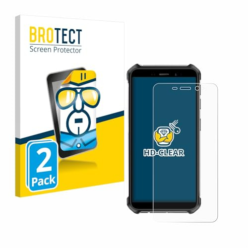 BROTECT Schutzfolie für Ulefone Armor X12 Pro | 2 Stück Transparenter Displayschutz Made in Germany Klare Displayschutz-Folie Clear Einfache Montage Case-Friendly