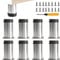 Toolzia 8Pcs Furniture Legs, 4/10cm Adjustable Furniture Support Feet,Adjustable Height Replacement Support Feet Legs for Sofa Table Chair Desk Kitchen Cupboard Cabinets Legs Feet (Silver)