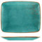 H&h set 6 piatti rettangolari reactive azzurro cm 29x23