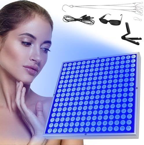 Solarium für Zuhause, Sonnenlampe, Bräunungslampe, mit 225 LEDs, klappbarem, verstellbarem Ständer und Aufhängehaken, für Gesicht und Körper