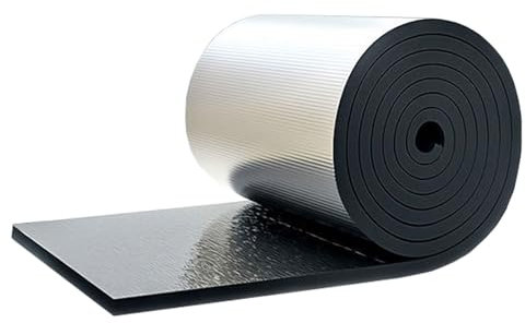 Pannelli Isolanti per Umidità, Pannelli Termoriflettenti per Termosifoni, Isolante Termico Adesivo per Muri, Spessore di 5 mm Pannello Alluminio per Termosifoni, Nucleo Isolante in Schiuma (Size : 1m