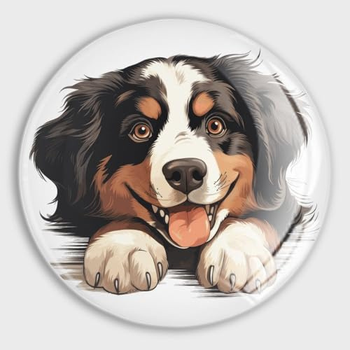 Evans1nism Kühlschrankmagnete, Glas, kleine Magnete, Berner, Sennenhund, Hund, Hund, Hund, Tier, Hunde, Welpen, niedliche Kühlschrankmagnete, Dekoration für Zuhause, Küche, Büro