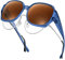 URUMQI Over Glasses Sunglasses Womens, Trendy Round Cat Eye Sun Shades Cover, Polarised UV400 Protection TAC Lens