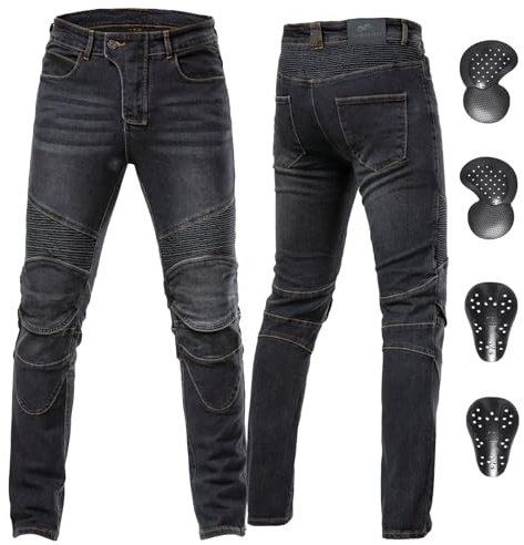 ForMTRider Motorradhose Herren, CE Level 2 Protektoren & Schutzjeans