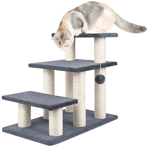 Katzenkratzbaum Sisal Katzentreppe Grau