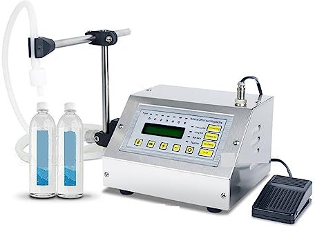 Liquid Filling Machine,Bottle Filler Machine, GFK-160A Electric Orange Juice Edible Oil Bottle Filler Soft Drink Liquid Volumetric Filling Machine Suitable for Liquids with Good flowability