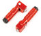 Mulcort 1 Paire de Repose-Pieds Pliables pour pédales de Moto, Universels Pédales en Aluminium de 8 mm pour Moto, Scooter, vélo, vélo électrique(Rouge)