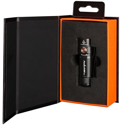 fenix E18R V2.0 Black Special Edition, Rechargeable Mini EDC Torch | 1200 Lumens | 146m | 200 Hrs Max | Magnetic Tail Cap | Bi-Directional Body Clip | 1 Lumen Moonlight Mode | USB-C | IP68