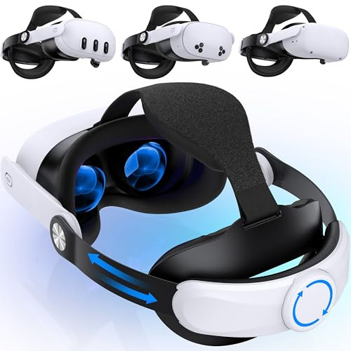 NinxGloy Sangle de tête de batterie pour Quest 2/Quest 3/Quest 3S, pour Oculus Quest 3S/3 Accessoires de rechange, confortable et stable Elite