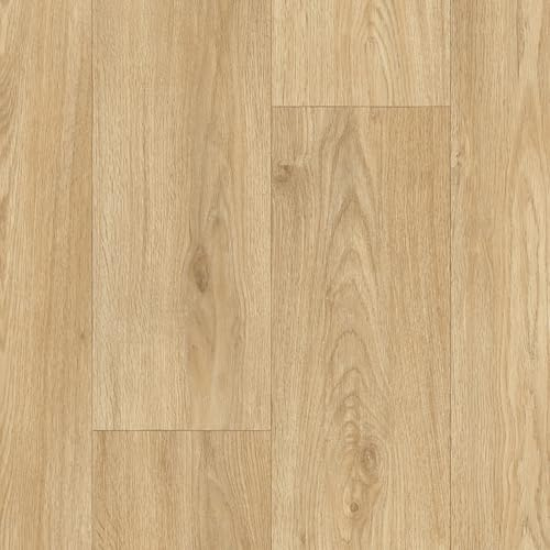 VINYL FLOORING UK Brown Modern Wood Effect Anti-Slip Vinyl Flooring for Kitchen, Bathroom, & Living Room, 2.8mm Thick Cushion Backed Vinyl Sheet, 15 Years Warranty-2 X 2 mt