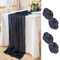 DecorMommt Tischläufer Marine Blau Hochzeit Tischläufer Chiffon Dekorativ Stoff Tischdecke Herbstdeko Boho Tisch läufer für Kommunionen Taufen Ugeburtstag Esszimmer Party, 77 x 300 cm 2 Stück