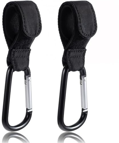 Sibba Kinderwagen Haken Set 2 PCS Einstellbare Mehrzweck-Haken für Kinderwagen Windeltaschen Rollstühle & Haustierwagen Verdickte Clips Kinderwagenhaken für Sicheren Halt Praktisches Zubehör Unterwegs