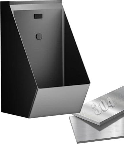 Urinalrinnen, Urinal mit Induktionsspülung, Wand-Urinal aus Edelstahl, Familienbadezimmer-Toilette, Urinale für Männerbadezimmer, Urinal-Toilette mit automatischem Sensor, Schwarz