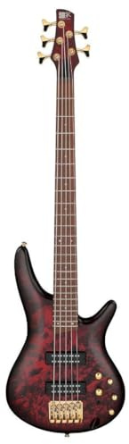 Ibanez SR305EDX Standard 5-String Right-Handed Electric Bass Guitar with Jatoba Fretboard, Nyatoh Body, and PowerSpan Dual Coil Pickups (Wine Red Frozen Matte)