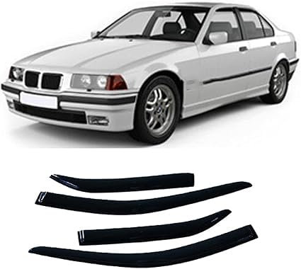 HJFeng Windabweiser Passend Für BMW 3 Series E36 1992 1993 1994 1995 1996 1997 1998, Premium Qualität Windabweiser Auto Regenabweiser Regenschutz