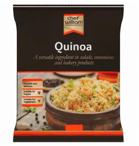 Chef William Quinoa - 2kg | Serves multiple covers in busy commercial kitchens; provides an efficient, plant-based ingredient for diverse menu sides.