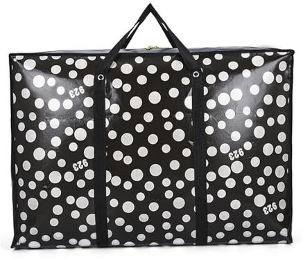 98L Extra Large Storage Bags,Waterproof Dust Resistant Reusable Double Zipper Bag,For Moving House Clothing, Wardrobe storage, toys, laundry, bedding (Black)