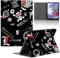 Tablet Coque pour Samsung Galaxy Tab A SM-T580/T585 2016 10.1'', Anime One Piece Naruto Modèle Housse de Anti-Collision Protection en Cuir PU Flip avec Fonction Support Anti TPU Cartoon Cover