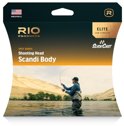 RIO Products Elite Scandi Spey Fliegenfischschnur, schwimmender Kopf mit Scandi-Skagit-Hybrid-Kegel, farbcodierte Schlaufen, ideal für vielseitige Speycasting-Stile, #5, 250 g