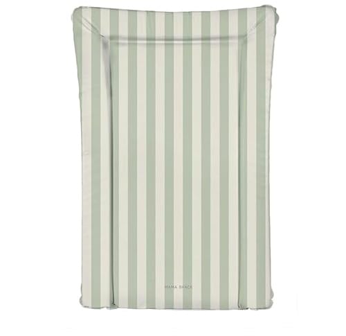Changing Mat by Mama Shack - Baby Changing Mat with Wedge Design - Waterproof - Fits Most Baby Changing Tables - 73 x 46 cm (Candy Stripe Sage)