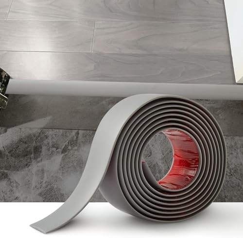 Profilato di transizione per pavimenti in laminato da 8M, barre per porte in PVC per porte, guarnizione autoadesiva in vinile per bordi del pavimento, perla per giunzione tra piastrelle e laminato