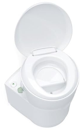 Thetford Trenntoilette, Kunststoff, Rechteckig, Weiß, 58 x 36,5 x 49,5 cm, 7,5L Urintank/7L Kottank, 6,8 kg, Mechanische Füllstandsanzeige