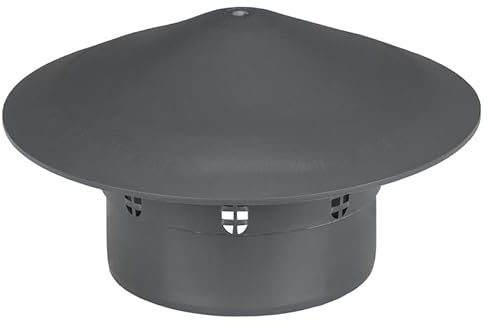 Sewer Vent Pipe Cap, Waste Pipe Ventilation Cowl, Durable Plastic Construction (Grey, 110mm)
