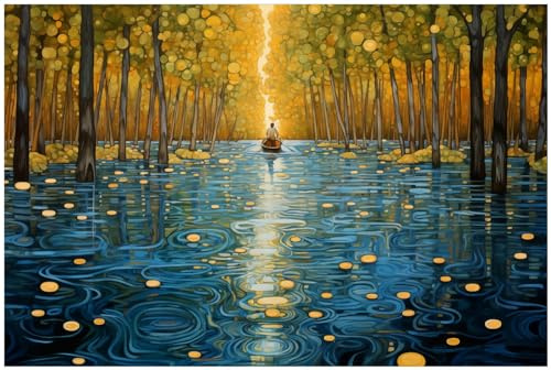Wallario Küchenrückwand selbstklebend 90 x 60 cm, Motiv: Reise durch das Lichtermeer | Spritzschutz abwischbar & pflegeleicht
