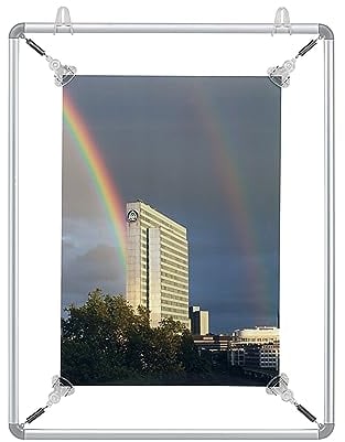 FRANKEN Spannrahmen, Plakatrahmen A3, Info-Rahmen aus Aluminium für Poster, Aushänge und Werbung in Büro, Schule oder Hotel, Clipaufhängung, BS1102