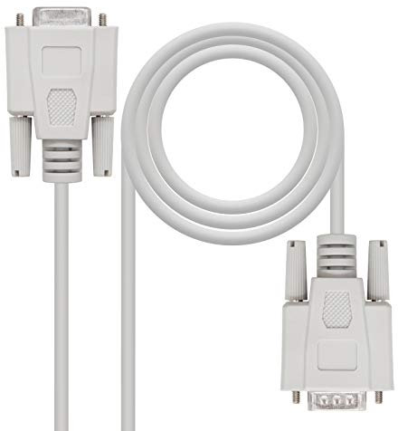 Nanocable 10.14.0503 - Câble Serie RS232 Null Modem, DB9, mâle-Femelle, 3mts