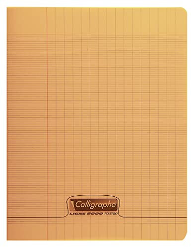 Calligraphe 18128C - Heft / Schulheft Calligraphe 17x22 cm, 48 Blatt, französische Lineatur, 90g, Orange, 1 Stück