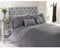 Rapport Bettwäsche-Set für Doppelbett, mit erhöhter Rose und Schleife, Polycotton, Grau, Baumwolle Polyester