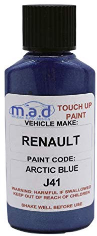 MYLDAN AUTO DESIGN Touch Up Paint Compatible with ARTIC BLUE J41 Renaultsport Clio - 30ml Kit, Gloss Finish with Built-in Brush - Made with Helios Paint